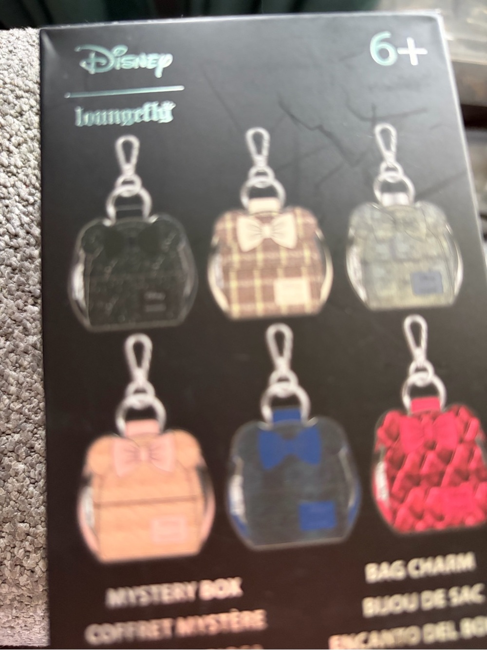 Loungefly Disney Minnie Mouse Blind Box Mini Backpack Keychain Bag Charm NWT